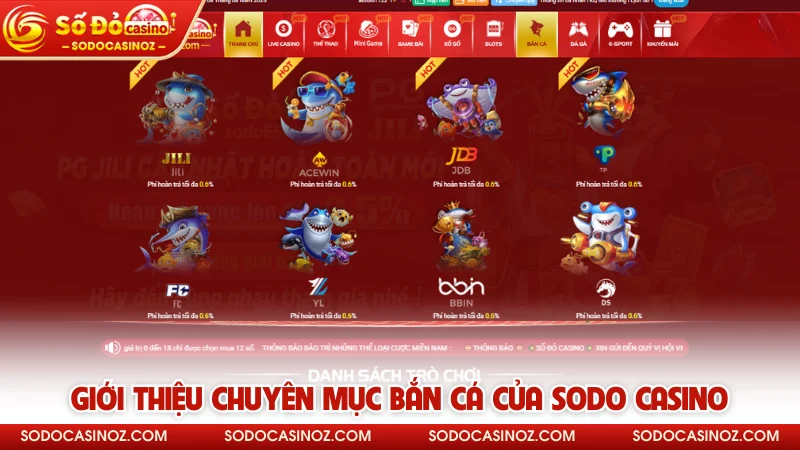 Giới thiệu chuyên mục bắn cá của SODO CASINO