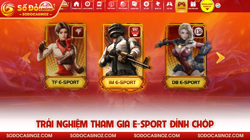 Trải nghiệm tham gia E-Sport đỉnh chóp 